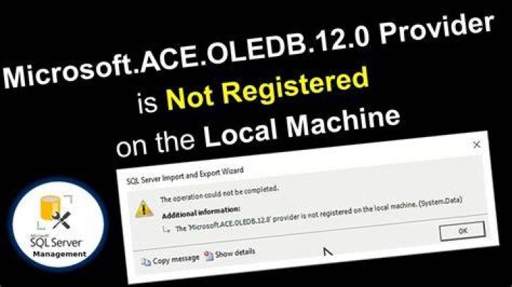 'Microsoft.ACE.OLEDB.12.0' provider is not registered on the local machine