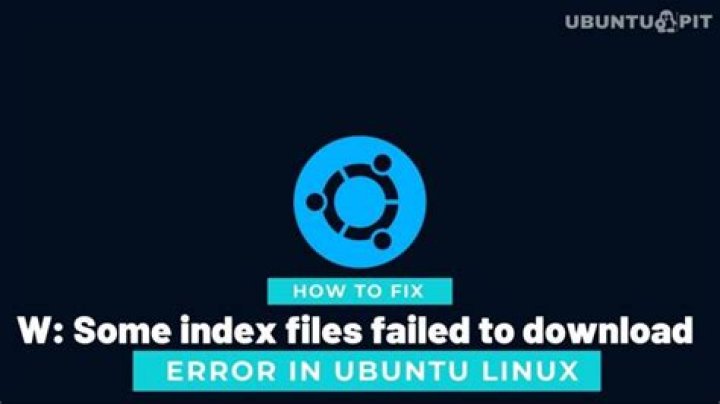 'Some index files failed to download' while updating