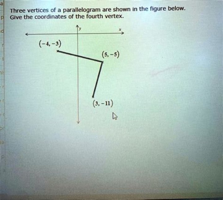 3-D geometry : three vertices of a ||gm ABCD is (3,-1,2), (1,2,-4) & (-1,1,2). Find the coordinate of the fourth vertex.