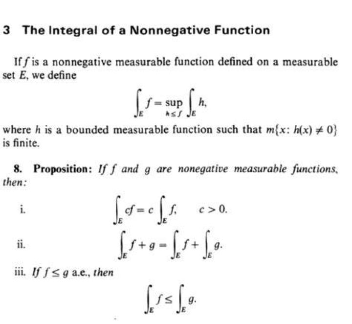 A function that is bounded and measurable but not Lebesgue integrable