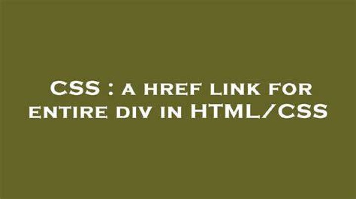 a href link for entire div in HTML/CSS