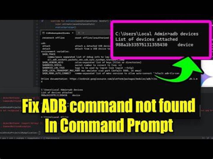 adb command not found after installed it