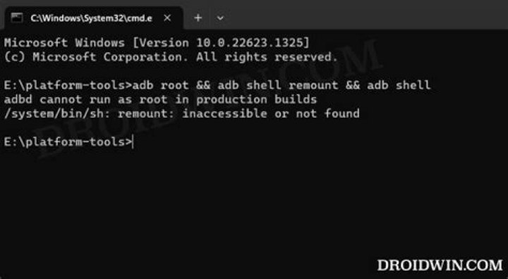 adbd cannot run as root in production builds