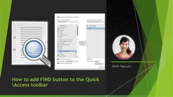 Adding button to quick access toolbar