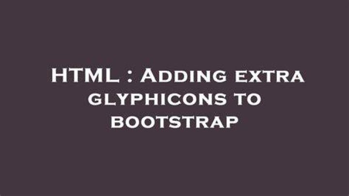 Adding extra glyphicons to bootstrap