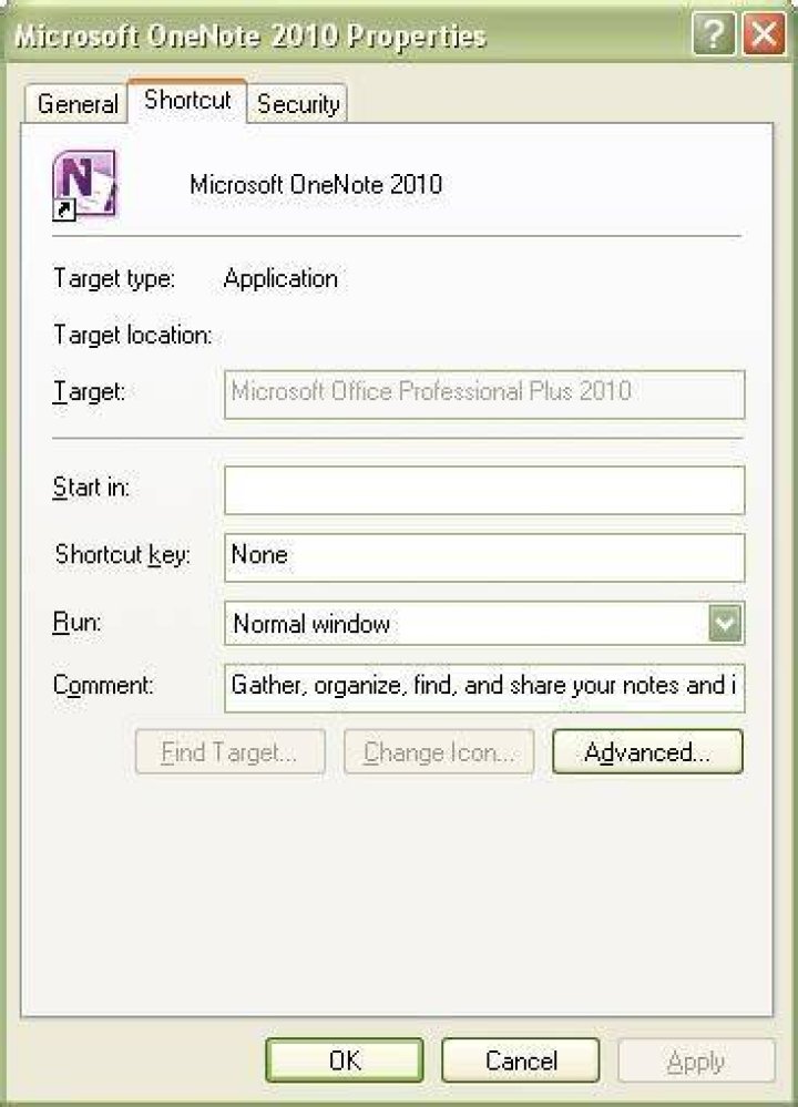 advertised shortcut