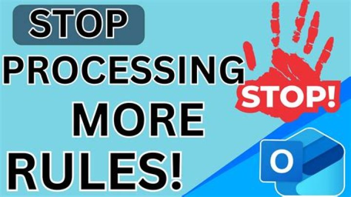 and stop processing more rules is part of the rule but not in the list