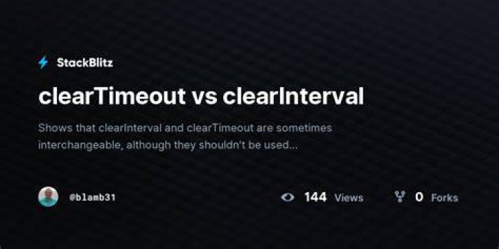 Are clearTimeout and clearInterval the same?