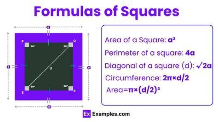 Area and circumference of a square?
