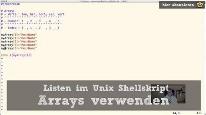 Arrays in unix shell?