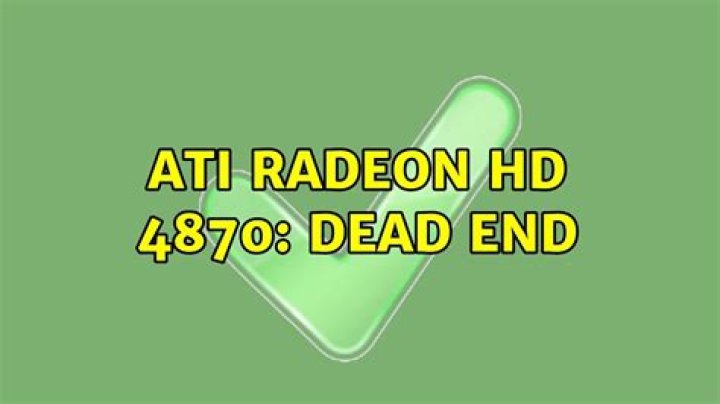 ATI Radeon HD 4870: dead end