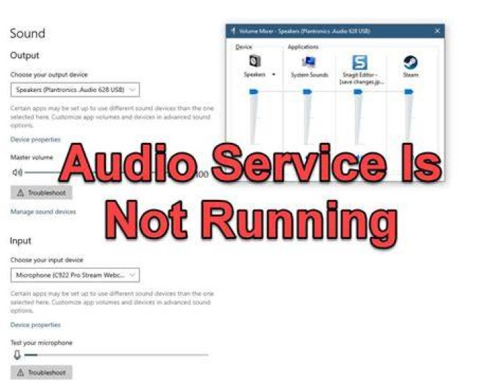 Audio service is not running on Windows 10 after 1803 update