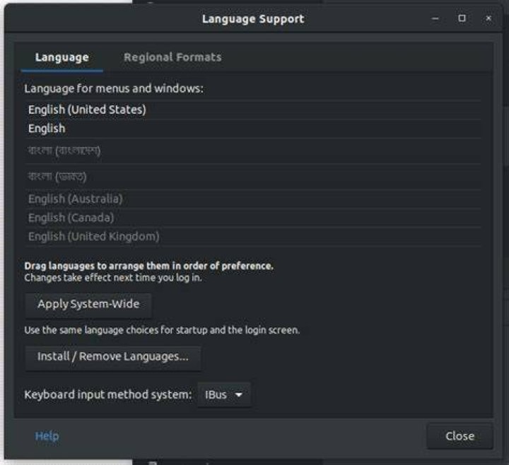 Avro Bangla keyboard is installed but not showing up language selection list to select on Ubuntu 18.04.2 LTS