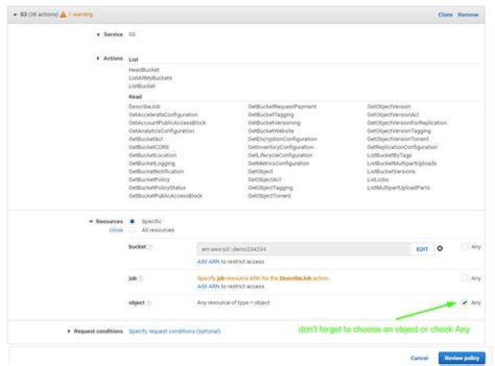 AWS CLI S3 A client error (403) occurred when calling the HeadObject operation: Forbidden