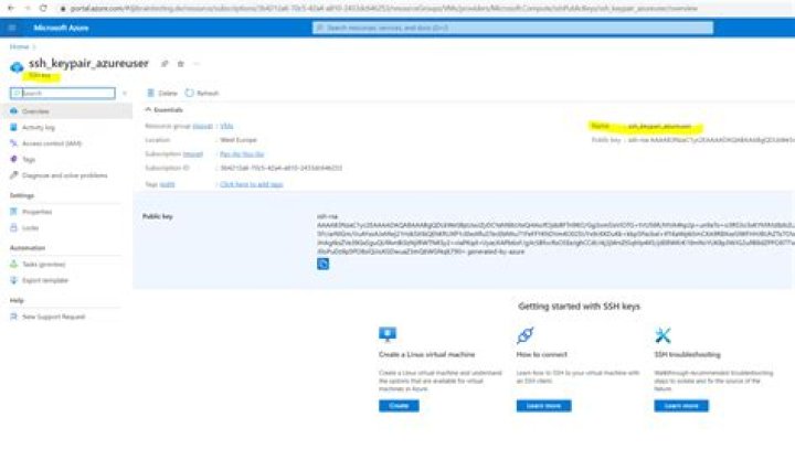 Azure VM --generate-ssh-keys, no passphrase