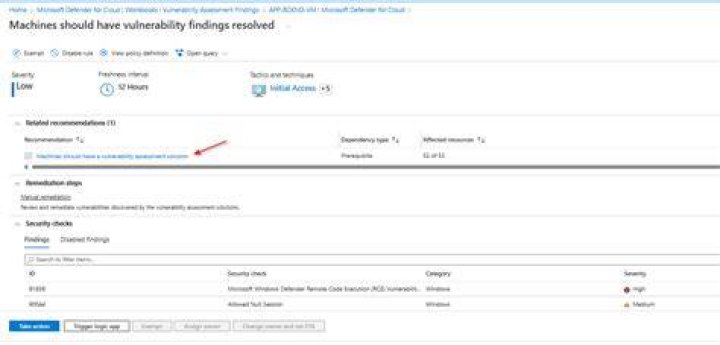 Azure VM : SQL servers on machines should have vulnerability findings resolved