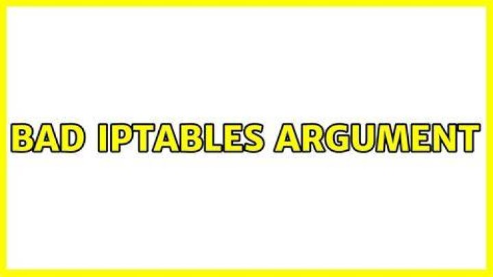 Bad iptables argument