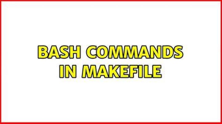 Bash commands in Makefile