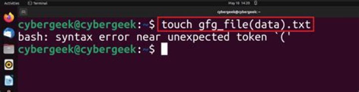 bash: syntax error near unexpected token `('