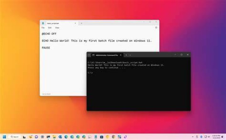 .bat script that calls a command, and when it finishes, it waits for user's input