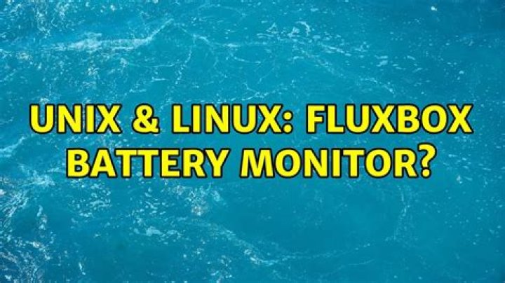Battery monitor on fluxbox