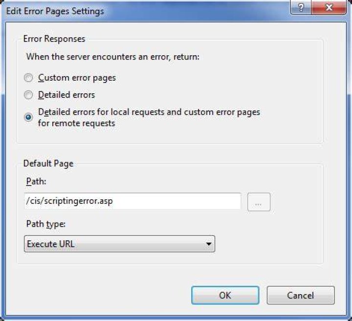 Being redirected to IIS7 page