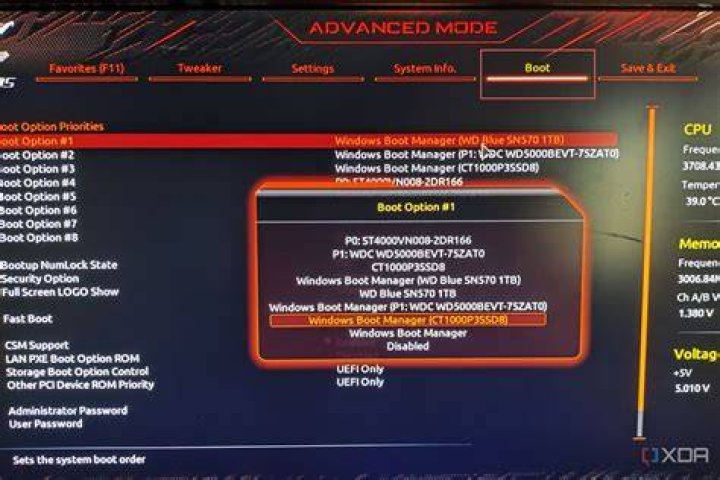 BIOS settings
