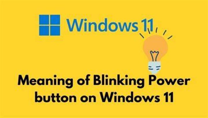 Blinking power button