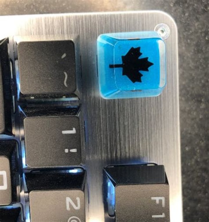 Blue plastic key-shape