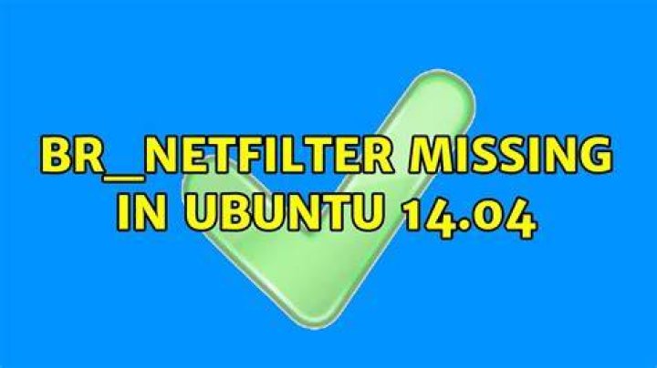 br_netfilter missing in ubuntu 14.04