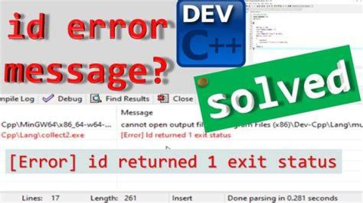 C compile error: Id returned 1 exit status