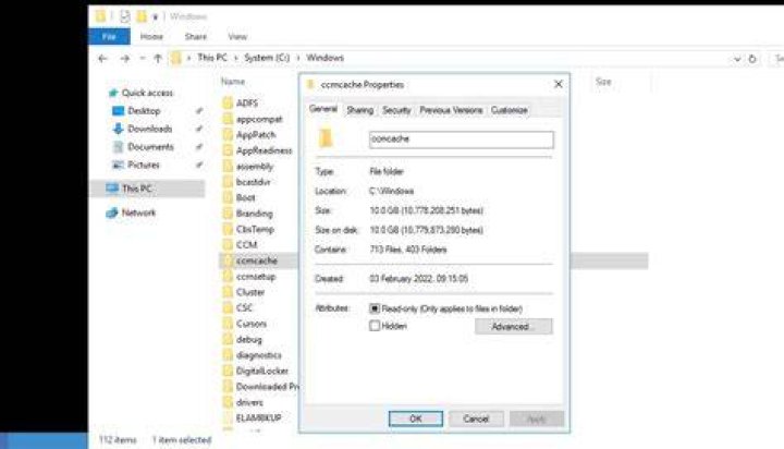 .cache folder specs