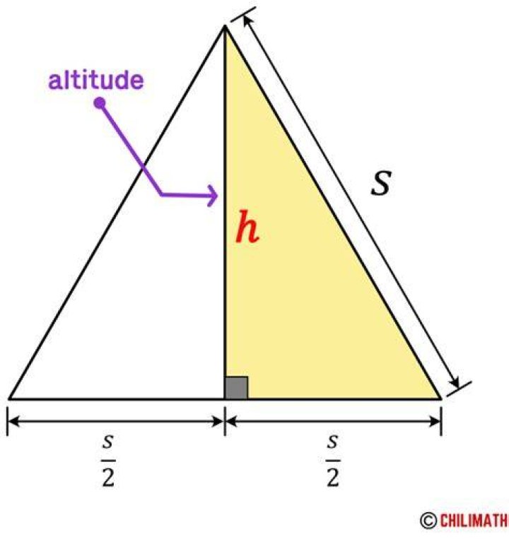 Calculate regular or equilateral triangle altitude with radius only possible?