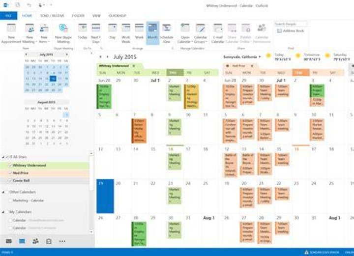 Calendar Folder Selection