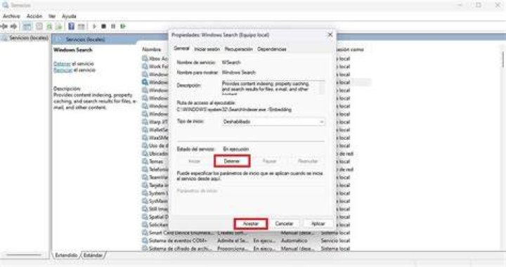 Can't disable Windows search