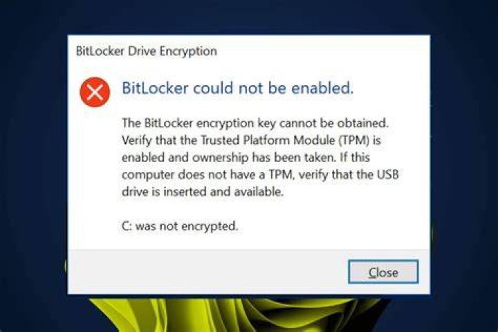 Can't encrypt with bitlocker: 