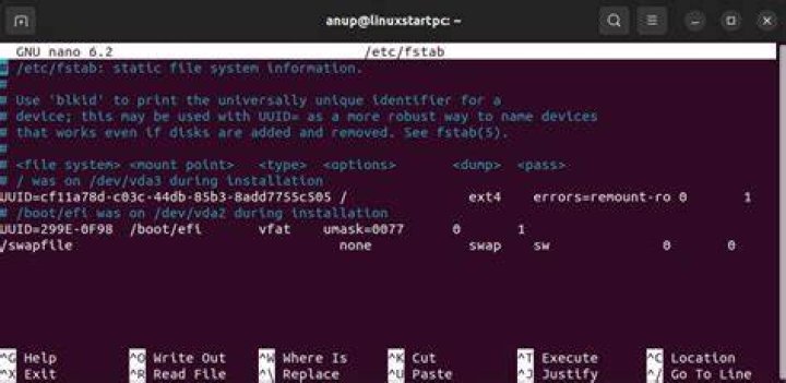 Can't increase swap size: the swapfile appears to have holes