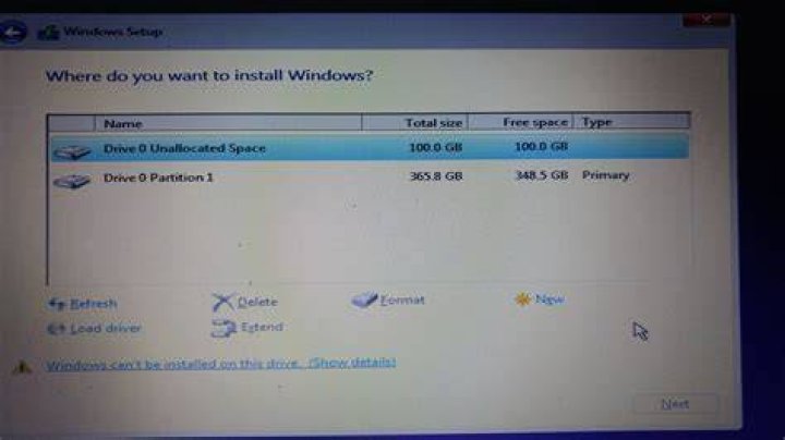 Can't install Windows 7 on SSD drive