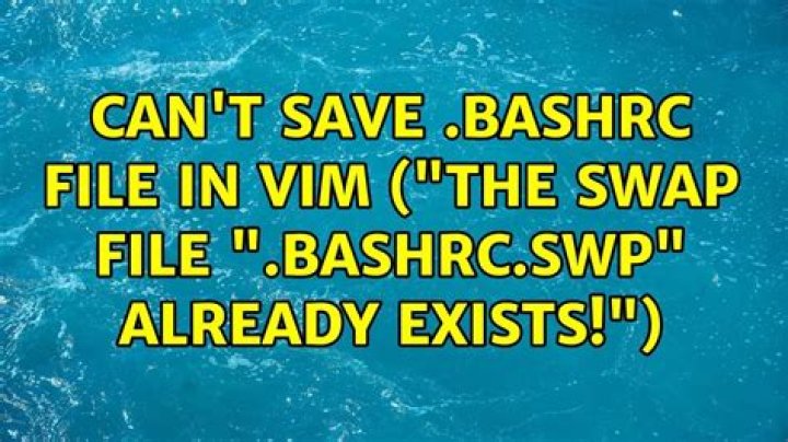 Can't save .bashrc file in VIM (