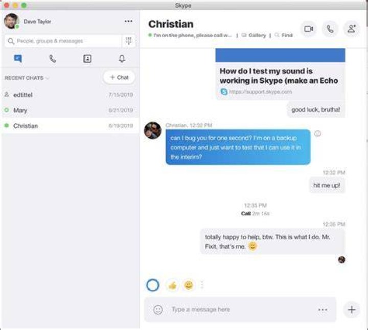 Can't see messages in Skype