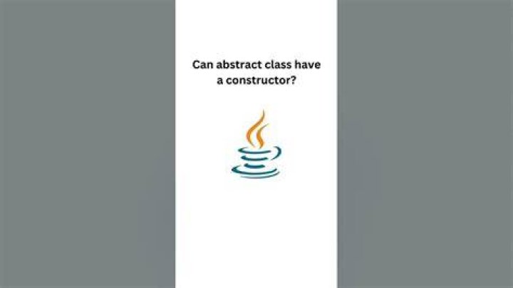 Can an abstract class have a constructor?