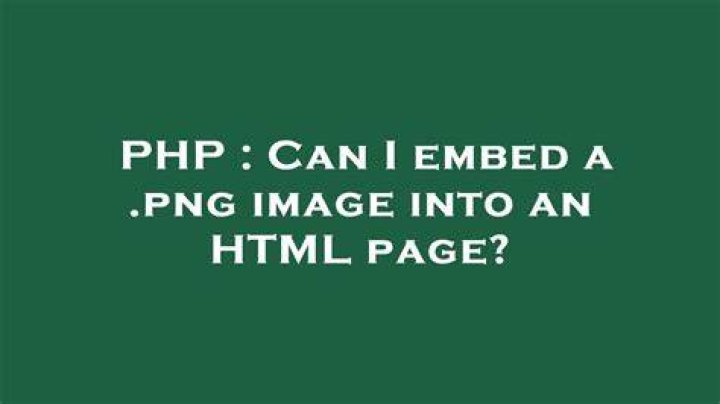 Can I embed a .png image into an HTML page?