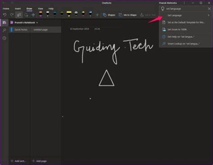 Can I improve handwriting recognition in OneNote?