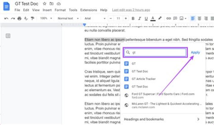 Can I link to another page in Google Docs? [closed]