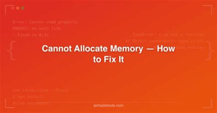 cannot allocate memory