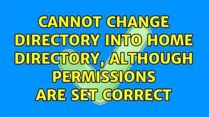 Cannot change directory into home directory, although permissions are set correct