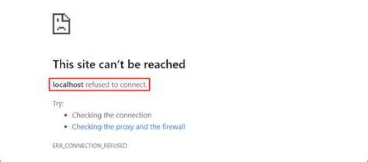 cannot connect to localhost:9999 -- Connection refused to localhost