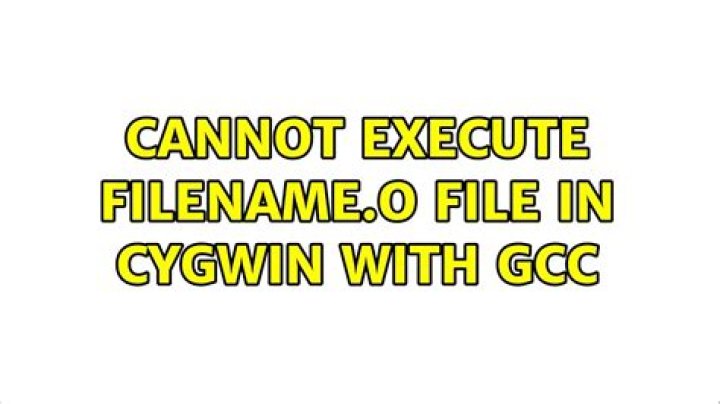 cannot execute filename.o file in cygwin with gcc