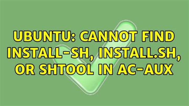 Cannot find install-sh, install.sh, or shtool in ac-aux