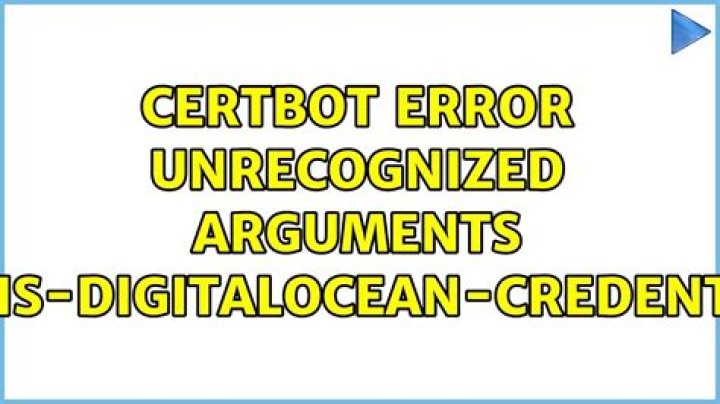 certbot: error: unrecognized arguments: --dns-digitalocean-credentials